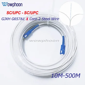 SC/ UPC-SC / UPC кабель ftth g657a, G657a1, g652d одномодовый оптоволоконный соединительный кабель, 1-жильный внутренний подвесной кабель ftth