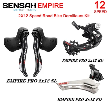 SENSAH EMPIRE 2x12 Скоростных Переключателей для Шоссейного Велосипеда Из Углеродного Волокна Ultralight 12s 12v 24s Комплект Переключателей, Совместимый с SHIMANO SRAM