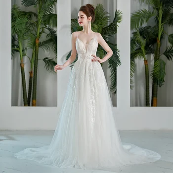 SL-9170 элегантные свадебные платья для женщин 2023 невесты кружевные бусы robe de mariee свадебные платья плюс размер винтажное vestido de noiva