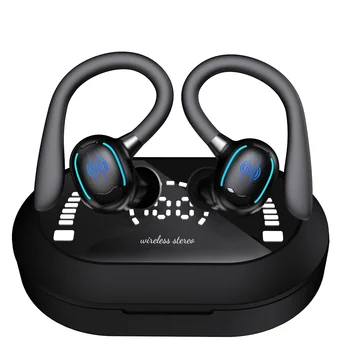 TWS Bluetooth 5.3 Беспроводные Спортивные Наушники С Цифровым дисплеем Hi-Fi Стерео Наушники-крючки ENC Наушники с двойным Микрофоном И Шумоподавлением