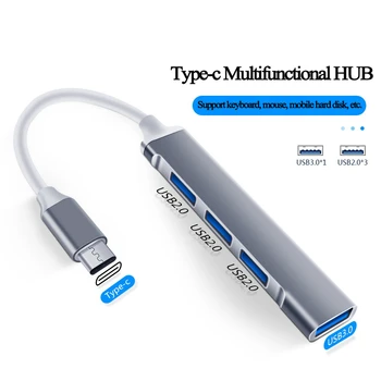 USB Type C 4-портовый мульти USB-разветвитель адаптер OTG C HUB 3.0 для HUAWEI Macbook Pro 13 15 Air Pro PC Компьютерные аксессуары Портативный