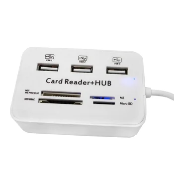 USB-КОНЦЕНТРАТОР 2.0 Multi USB 2.0 HUB Splitter 3 порта Card Reader Multi USB-концентратор Super Speed Micro Hab для компьютерных аксессуаров