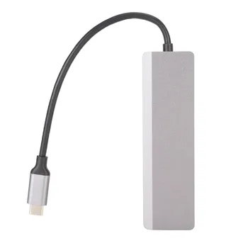 USB-концентратор со скоростью передачи 5 Гбит/с, Подключи и играй, 3 порта USB3.0, устройство чтения карт памяти, портативный концентратор Type C для ноутбука