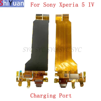 USB-порт для зарядки Гибкий кабельный разъем для Sony Xperia 5 IV Запасные части платы для зарядки