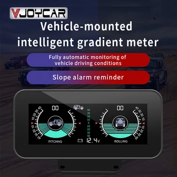 Vjoycar Внедорожный автоматический головной дисплей Умный инклинометр Угол наклона автомобиля Цифровой дисплей HUD Интеллектуальный измеритель наклона