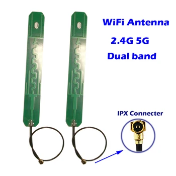 WiFi Печатная Антенна 2,4 ГГц/5,8 ГГц Двухдиапазонная 5dbi Внутренний Встроенный Разъем IPX для Сетевой Карты PCI-E Маршрутизатор USB Адаптер Точка Доступа