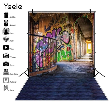 Yeele Винтажный Гранж, граффити, настенный фон для детской комнаты, коридора, виниловый фон для фотосъемки в фотостудии Photozone