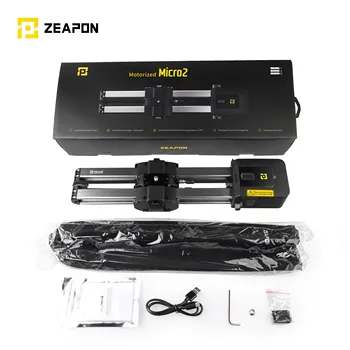 ZEAPON Micro 2 mini портативный бесшумный мотор Моторизованная Камера Видео с Двойным Расстоянием параллельный Слайдер Макросъемка