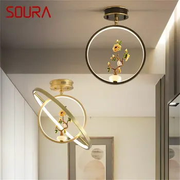 · Потолочный светильник SOURA Brass, современные роскошные золотые светильники, креативные светодиодные светильники для украшения дома