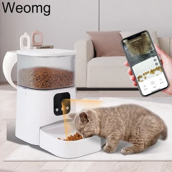 Автоматическая кормушка для кошек с видеокамерой объемом 3 л С Видео-Диспенсером сухого корма для кошек Pet Smart Recorder Timmer Feeder Для кошек и Собак
