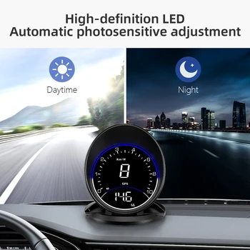 Автомобильный дисплей HUD G6 Система GPS Головной дисплей Спидометр Автомобильный Проектор с компасом Охранная сигнализация Автомобильные Электронные Аксессуары