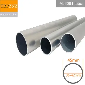 Алюминиевая круглая труба 6061 наружный диаметр 45 мм внутренняя стенка 36-42 мм 1,5 мм-4,5 мм Твердая прямая алюминиевая бесшовная труба тонкая толстая стенка