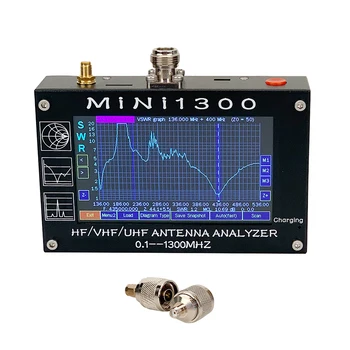 Анализатор Антенны HF VHF UHF min1300 0,1-1300MHz многофункциональный анализатор антенны SWR с цветным сенсорным экраном 4,3 