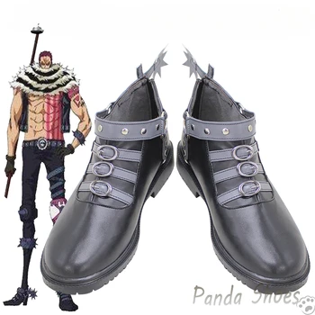 Аниме Шарлотта Катакури Обувь для косплея Аниме Игра Cos Черные ботинки реквизит для косплея Обувь для вечеринки в честь Хэллоуина