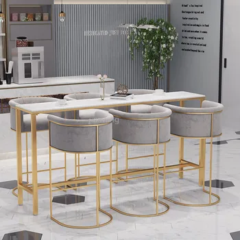 Барные стулья из скандинавской дизайнерской ткани, высокие барные стулья для переговоров, современный барный стул для макияжа из кованого железа для кухонной мебели