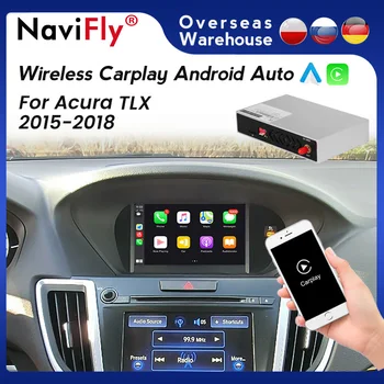 Беспроводная система Navifly Plug and Play Apple CarPlay Android Auto Interface Box GPS Автомобильный мультимедийный плеер для Acura TLX 2015-2018