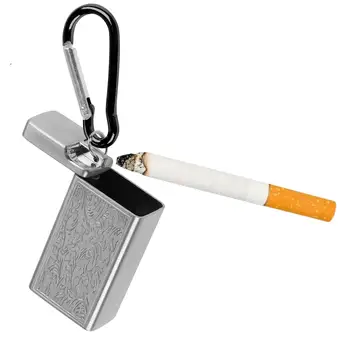 Брелок для курительной Пепельницы Брелок для сигарет с крышкой Мини Портативный Автомобильный карман для путешествий из нержавеющей Стали