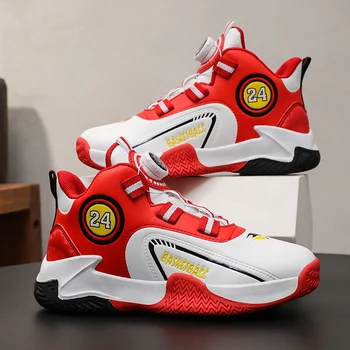 Брендовая баскетбольная обувь для мальчиков, Детская спортивная обувь высокого качества на толстой противоскользящей подошве, баскетбольная обувь для девочек31-40
