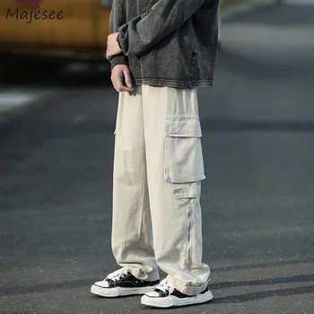 Брюки Мужские, японская мода, мешковатые брюки-карго, красивый дизайн, уличная одежда, Большие карманы, повседневные брюки для подростков в стиле хип-хоп, универсальные.