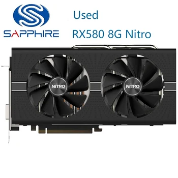 Видеокарты SAPPHIRE RX580 8G Nitro 2304SP 256Bit GDDR5 Видеокарты для AMD RX 500 RX 580 8GB Nitro + DP HDMI DVI 2304SP Используются