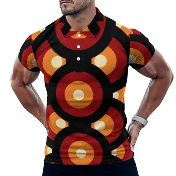 Винтажная рубашка-поло середины века, повседневная рубашка в стиле 60-х-70-х, Летние эстетичные футболки, мужские топы с короткими рукавами на заказ