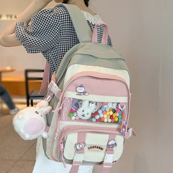 Водонепроницаемый рюкзак для ноутбука для девочек, прозрачный Рюкзак, Модная женская школьная сумка для отдыха, Женская дорожная книга, модные сумки для колледжа Kawaii