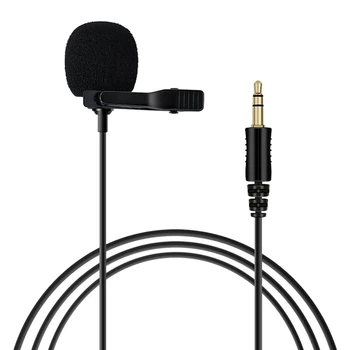 Всенаправленный микрофон 3,5 мм Петличный зажим для галстука, микрофоны, Мини Аудио Микрофон для камеры, компьютера, ноутбука, телефона
