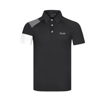 Высококачественная мужская рубашка-поло для гольфа, летняя классическая футболка с коротким рукавом, Удобная дышащая деловая повседневная футболка для гольфа с коротким рукавом