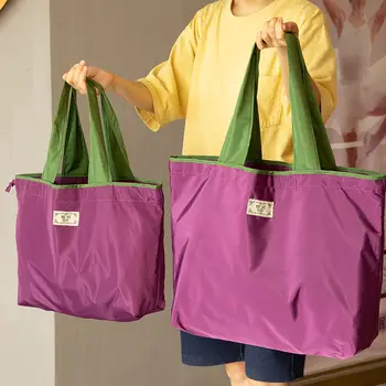 Высококачественная складная хозяйственная сумка, эко-сумки для продуктов многоразового использования, большая сумка через плечо, сумки-тоутсы, нейлоновые сумки