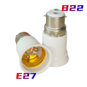 Гнездо преобразователя B22 в E27/E26 Лампа Накаливания Основание лампы Байонетный Колпачок к Винту Edison Материал PBT Огнеупорный Держатель Адаптер