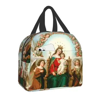 Дева Мария, изолированный ланч-пакет для работы, школьный термохолодильник, Католический христианский ланч-бокс, Женские Детские портативные сумки для пикника
