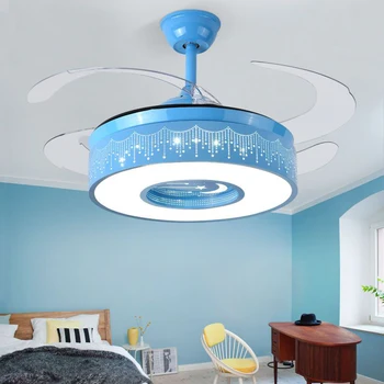 декор для гостиной и детской спальни светодиодные потолочные вентиляторы с подсветкой пульт дистанционного управления Ресторан невидимый потолочный вентилятор в столовой