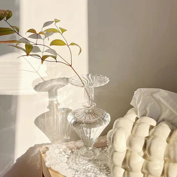 Декор рабочего стола в скандинавском стиле, ваза для цветов, Креативные стеклянные вазы для растений, подарок на День рождения, Прозрачный гидропонный контейнер для растений, Декор комнаты