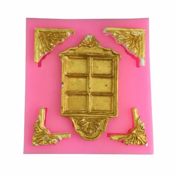 Декоративная рамка со стороны двери, форма для силикагеля, Сахарная пудра, форма для сухого торта 