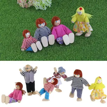 Деревянная кукла в костюме счастливой семьи, кукла с гибкими суставами, детская игрушка, подарок на день рождения, красивый дизайн и отличное качество изготовления, подарки