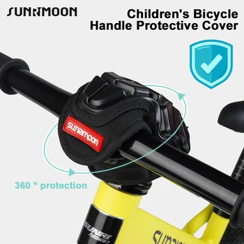 Детские рули Sunrimoon, чехол для велосипеда, защита груди, защита ручки велосипеда от столкновений, оборудование для защиты велосипеда на 360 °.