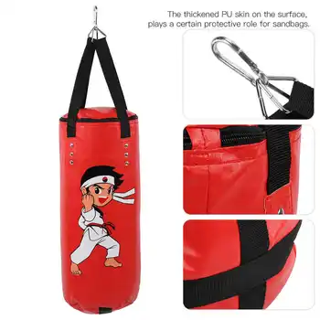 Детский Боксерский мешок с песком Подвесного типа Для тренировок Kid Sanda Muay Thai С Пустотелым Подвесным боксерским мешком с песком Тренажеры для тренажерного зала в помещении