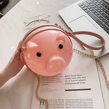Дизайнерские сумки через плечо Jelly Pig, женская милая креативная маленькая сумка через плечо 2022, кошелек на цепочках, сумка-мессенджер, лучший подарок для девочек