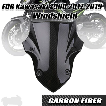 Для Kawasaki Z900 2017 2018 2019 100% Настоящий обтекатель лобового стекла из углеродного волокна Аксессуары для мотоциклов