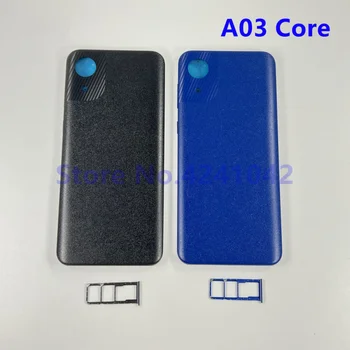 Для Samsung Galaxy A03 Core A032F A032F/DS A032M A032 Пластиковая Задняя Крышка Аккумулятора Задняя Дверь Корпус Корпус Шасси Панель Заменить