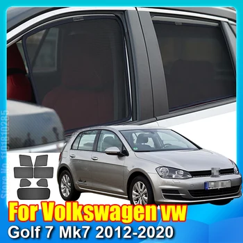 Для Volkswagen VW Golf 7 Mk7 2012-2020, Магнитный солнцезащитный козырек на окно автомобиля, Переднее лобовое стекло, задняя боковая шторка, солнцезащитный козырек