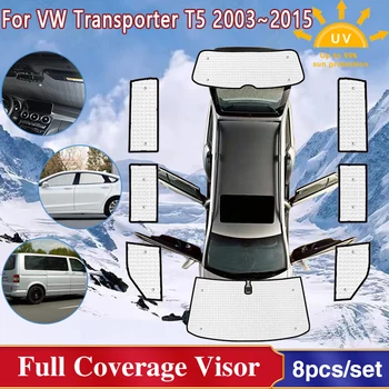 Для Volkswagen VW Transporter T5 Caravelle Multivan Doubleback 2003 ~ 2015 Солнцезащитные Козырьки С Полным Покрытием Автомобильные Аксессуары Shuttle California
