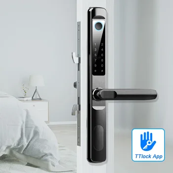 Европейский тонкий Бесключевой электронный дверной замок Fechadura с водонепроницаемым отпечатком пальца и приложением Bluetooth TTlock