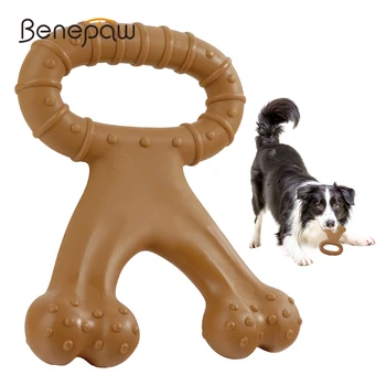 Жевательные игрушки для собак Benepaw Tough Для агрессивных жевателей Маленьких Средних крупных пород, экологически чистая нейлоновая игрушка для щенков, Чистка зубов