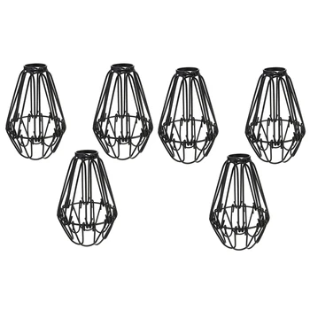Железный каркас для защиты ламп, потолочный вентилятор и крышки для лампочек, подвесной светильник в промышленном винтажном стиле