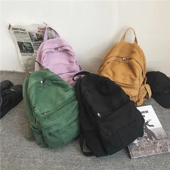 Женская тканевая школьная сумка, новая мода, Винтажный женский рюкзак для студенток колледжа, холщовая женская сумка для ноутбука, дорожный женский рюкзак