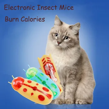 Забавная Игрушка Для Домашних Кошек Электронная Интерактивная Дразнящая Эмуляция Крысиных Мышей Игрушка-Жучок Движение Движущаяся Мышь Игрушка Для Кошки Собаки Страшный Трюк Игрушки