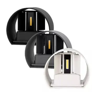 Затемняемые Водонепроницаемые светодиодные настенные светильники IP65 мощностью 12 Вт 20 Вт 30 Вт, регулируемые внутри и снаружи, внутренний двор, крыльцо, коридор, спальня, бра