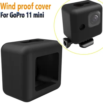 Защита лобового стекла для GoPro Hero 11 mini Case Windslayer, ветрозащитный чехол из пенопласта для Gopro 11 mini, черные аксессуары