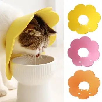 Защитный ошейник для кошек, защитный ошейник с цветочным дизайном, противолизывающий EVA для помещений